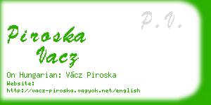 piroska vacz business card