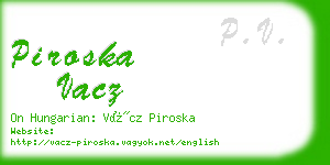 piroska vacz business card